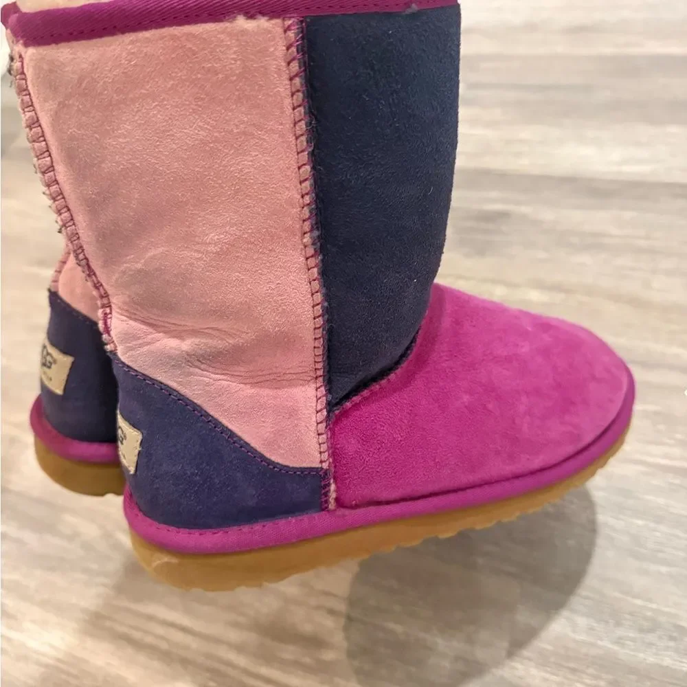 UGG Pink and Navy Winter Boots
